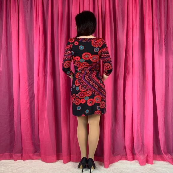 JB Julie Brown mandala fit and flare belted dress, size small - Picture 4 of 10